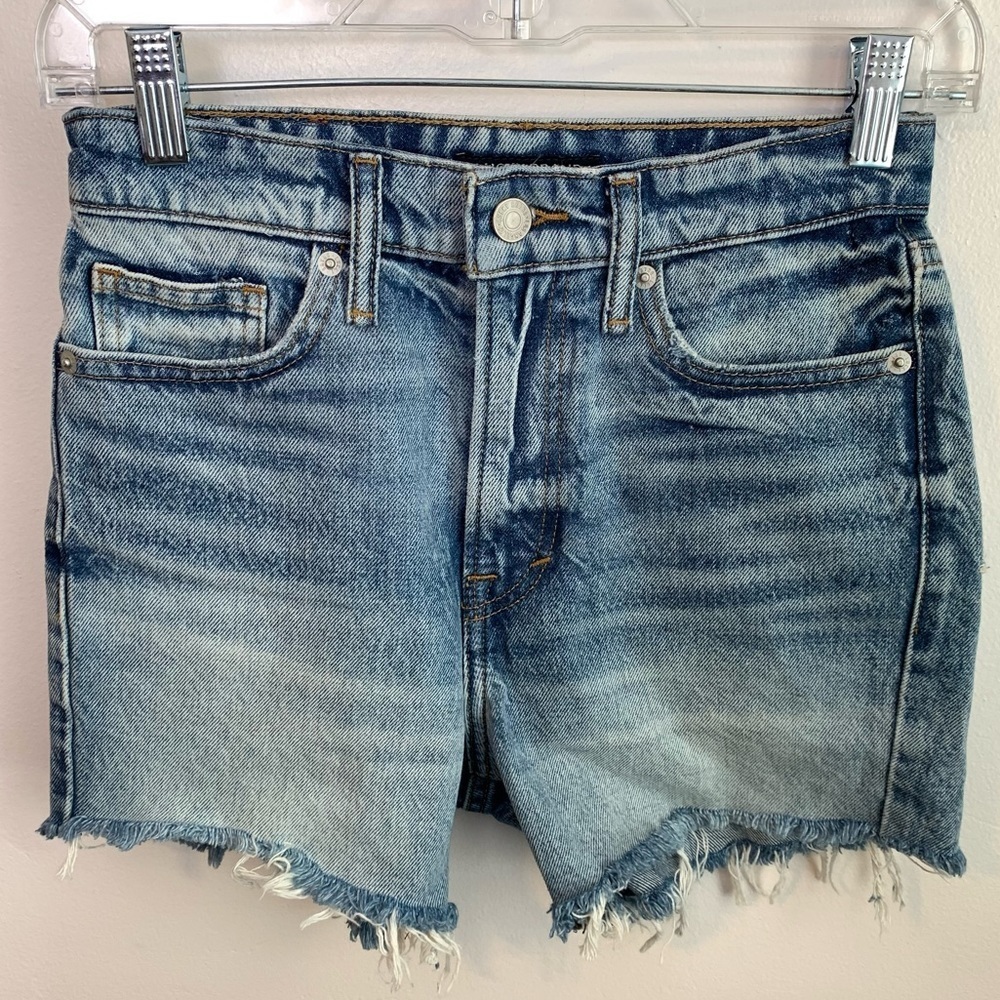 Lucky Brand Medium Wash High Rise Cut Off Denim Shorts